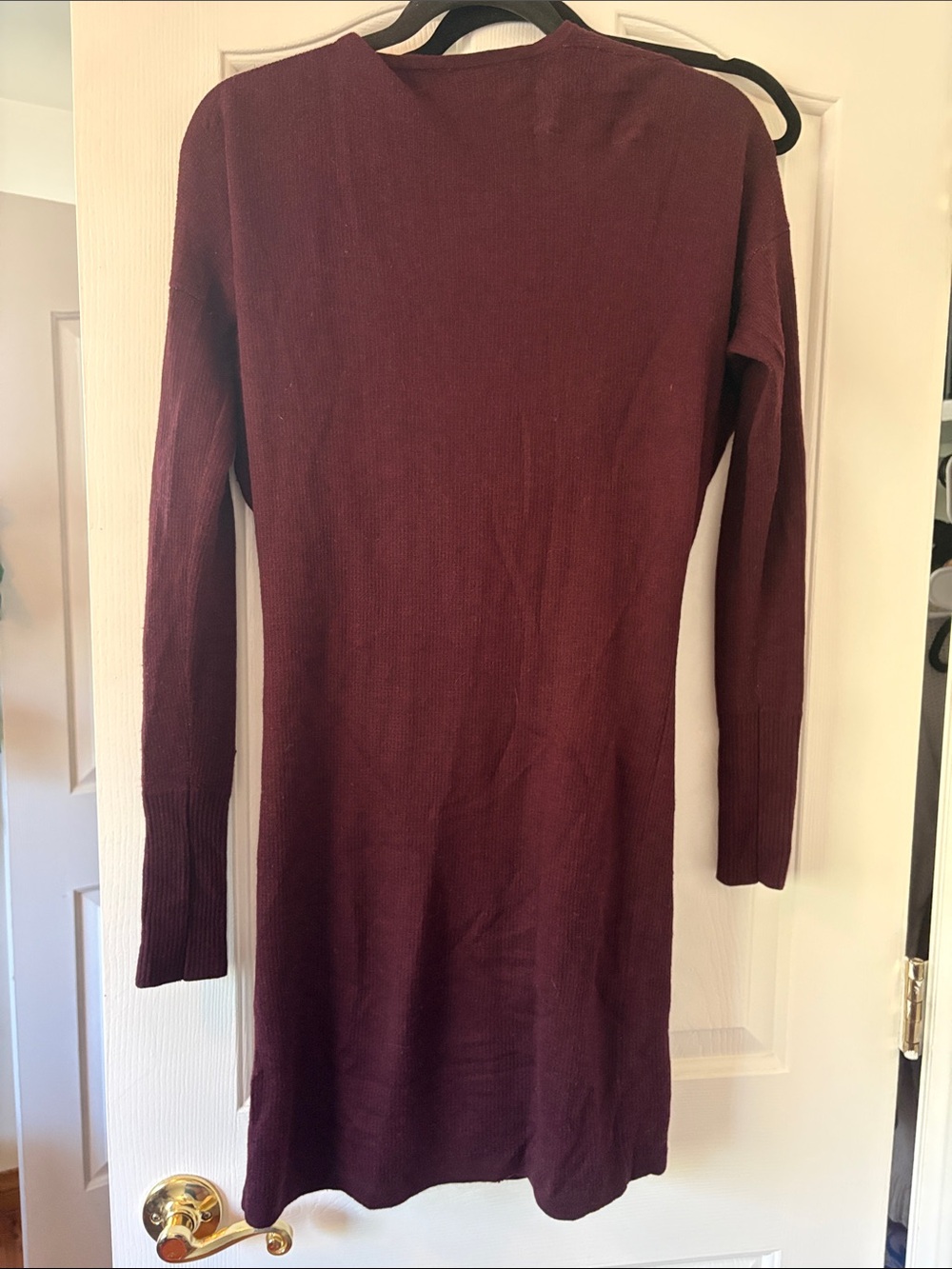 lululemon athletica Ribbed Long-Sleeve Dress — Deep Wine